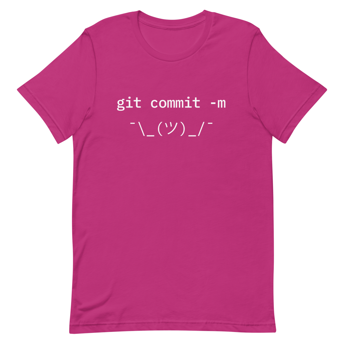 Git Commit Shrug code commit developer - Developer T-shirt - techmerch.io