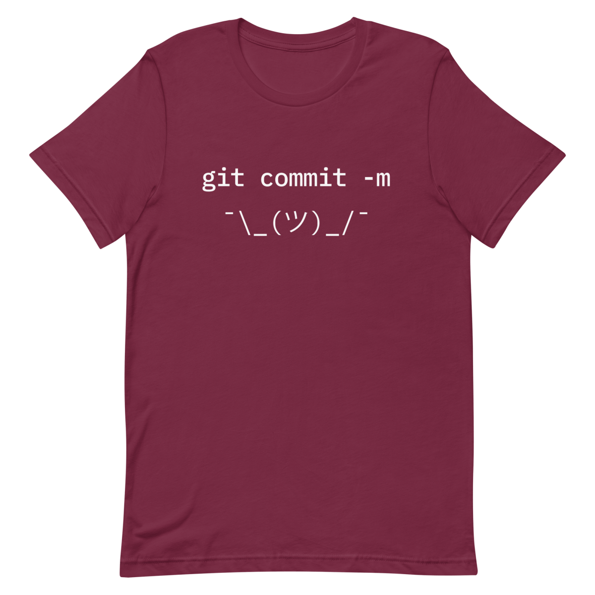 Git Commit Shrug code commit developer - Developer T-shirt - techmerch.io