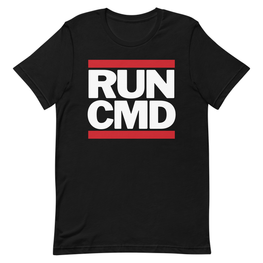 RUN CMD developer logo sysadmin - Developer T-shirt - techmerch.io