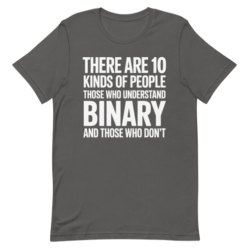 10 Types Binary - Developer T-shirt - techmerch.io