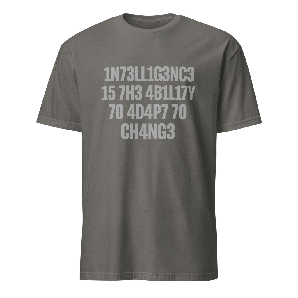 1n73ll1g3nc3 4d4p7 code full - search 1n73ll1g3nc3 15 7h3 4b1l17y 70 4d4p7 70 ch4ng3 minimalist - Developer T-shirt - techmerch.io