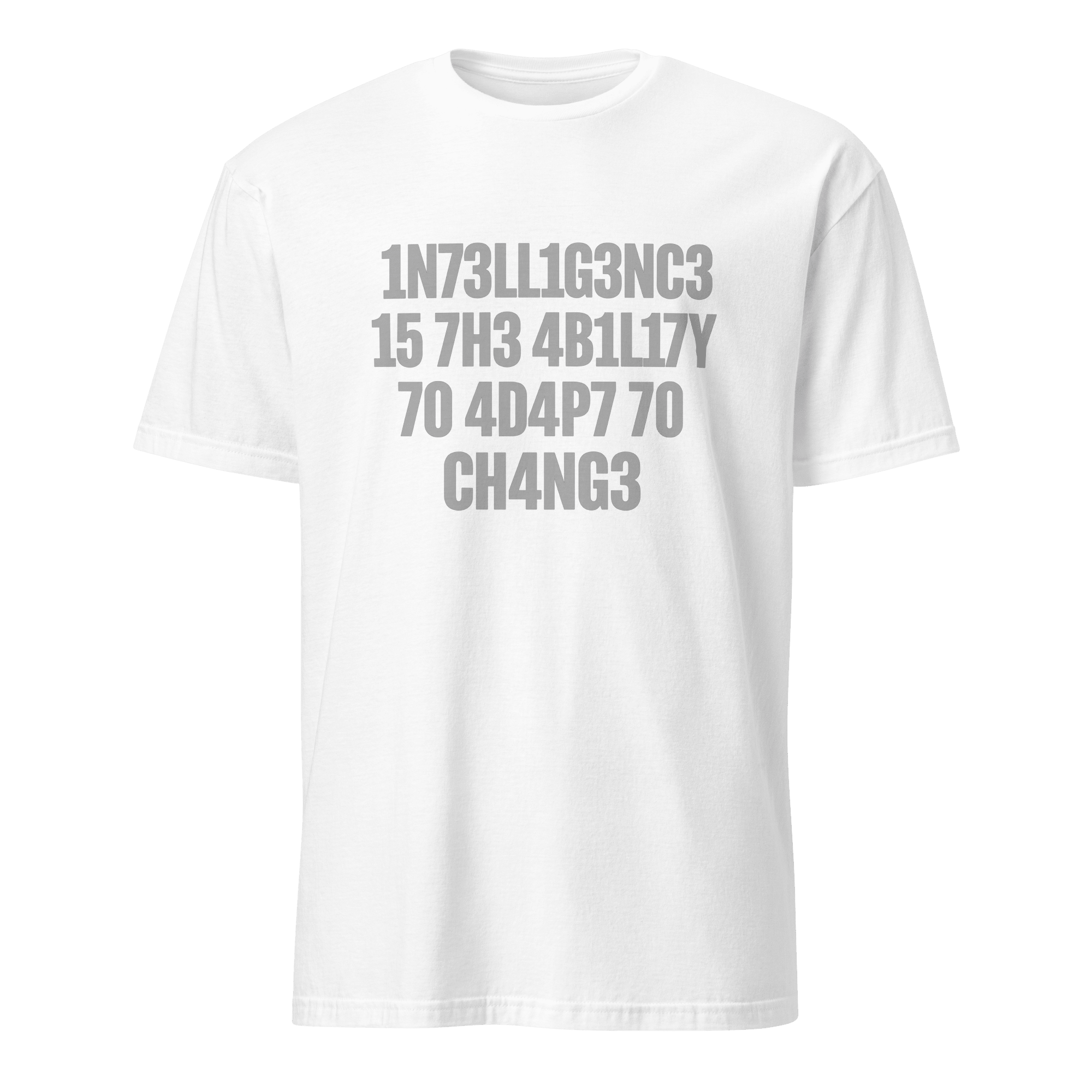 1n73ll1g3nc3 4d4p7 code full - search 1n73ll1g3nc3 15 7h3 4b1l17y 70 4d4p7 70 ch4ng3 minimalist - Developer T-shirt - techmerch.io