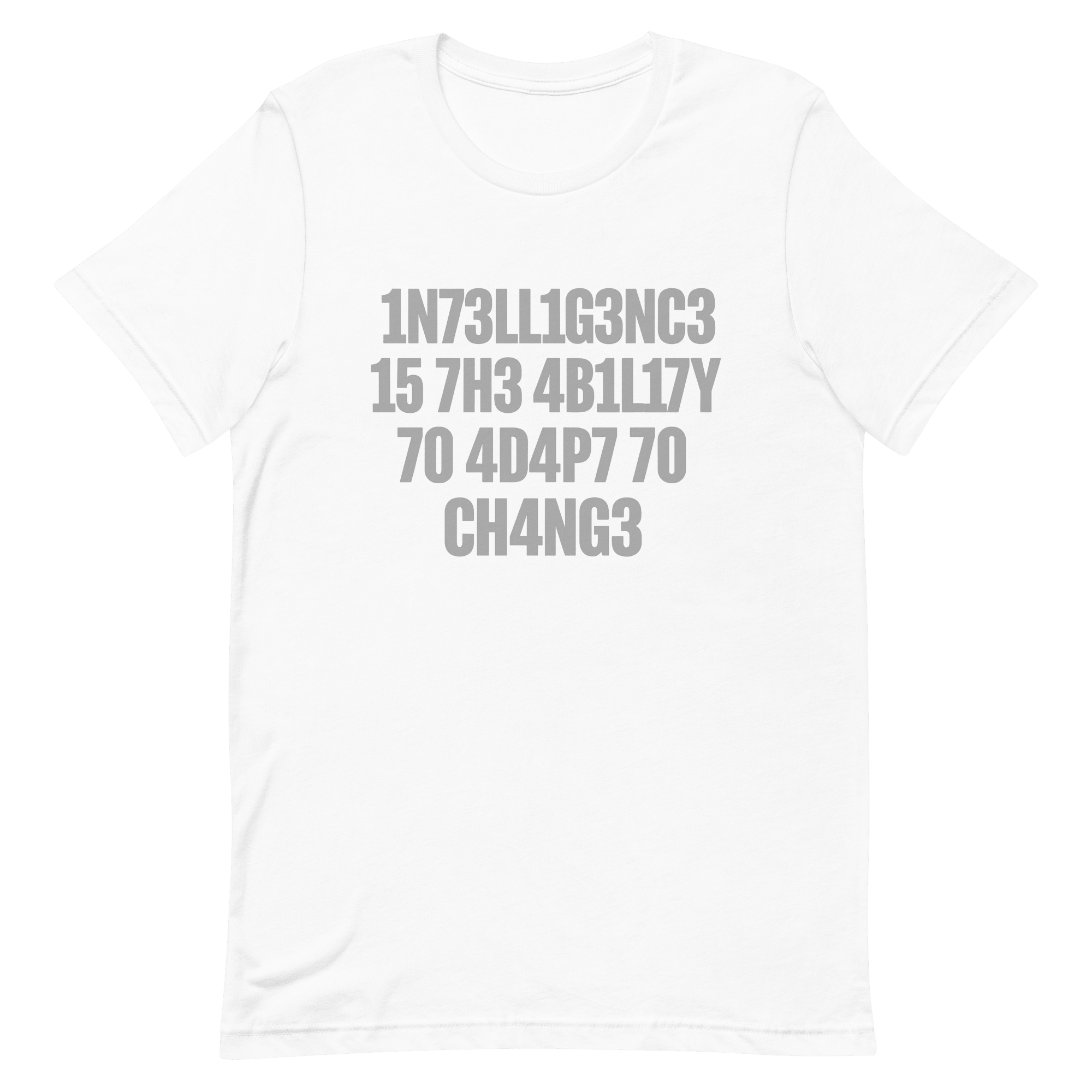 1n73ll1g3nc3 4d4p7 code full - search 1n73ll1g3nc3 15 7h3 4b1l17y 70 4d4p7 70 ch4ng3 minimalist - Developer T-shirt - techmerch.io