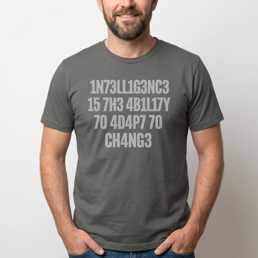1n73ll1g3nc3 4d4p7 code full - search 1n73ll1g3nc3 15 7h3 4b1l17y 70 4d4p7 70 ch4ng3 minimalist - Developer T-shirt - techmerch.io