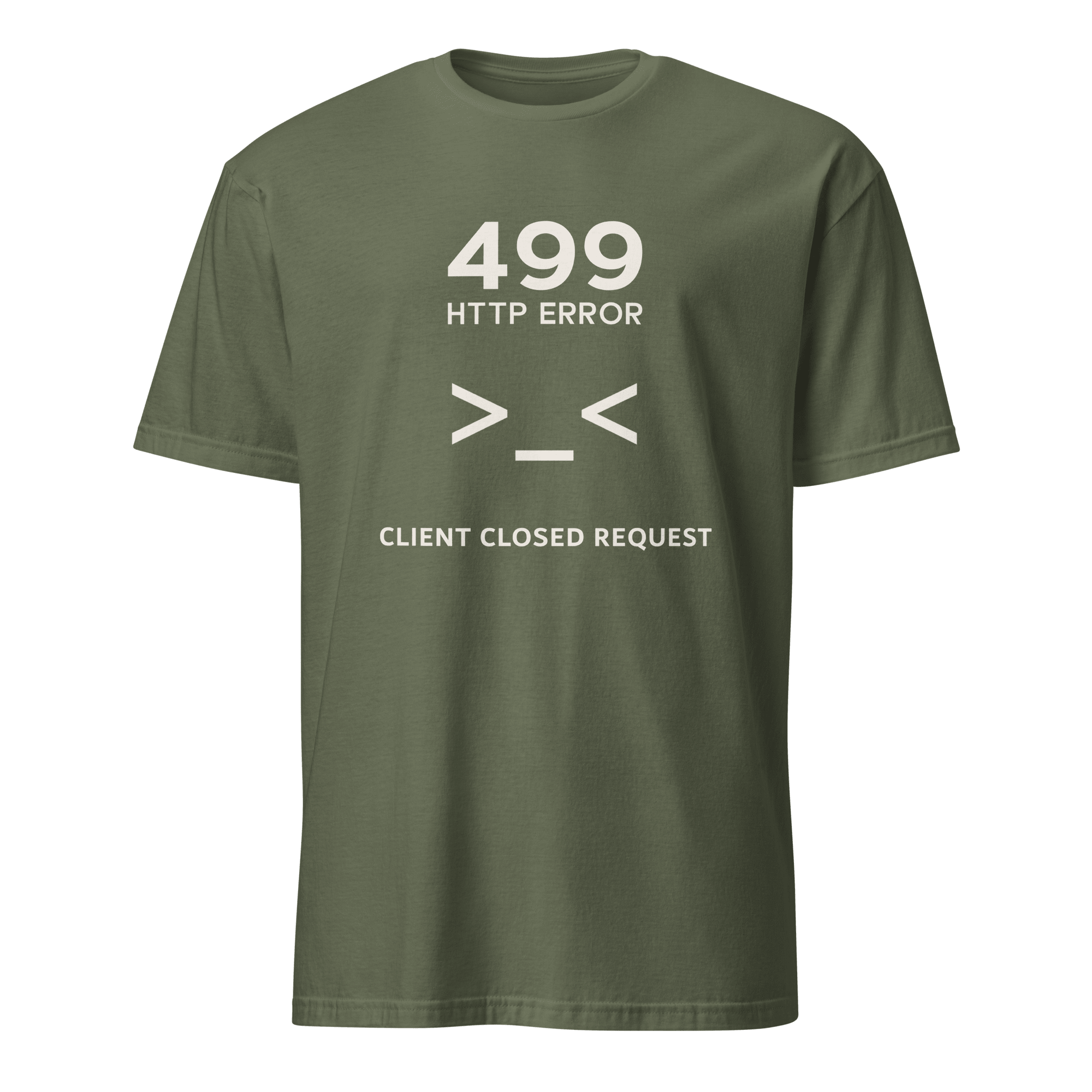 499 Client Closed Request backend code deadpan - Developer T-shirt - techmerch.io