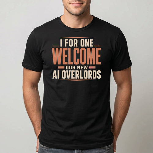AI Overlords ai satire statement - Developer T-shirt - techmerch.io