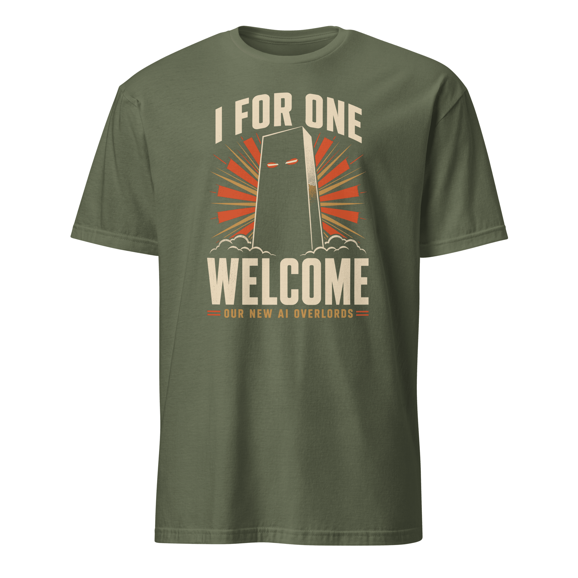 AI Overlords ai satire statement - Developer T-shirt - techmerch.io