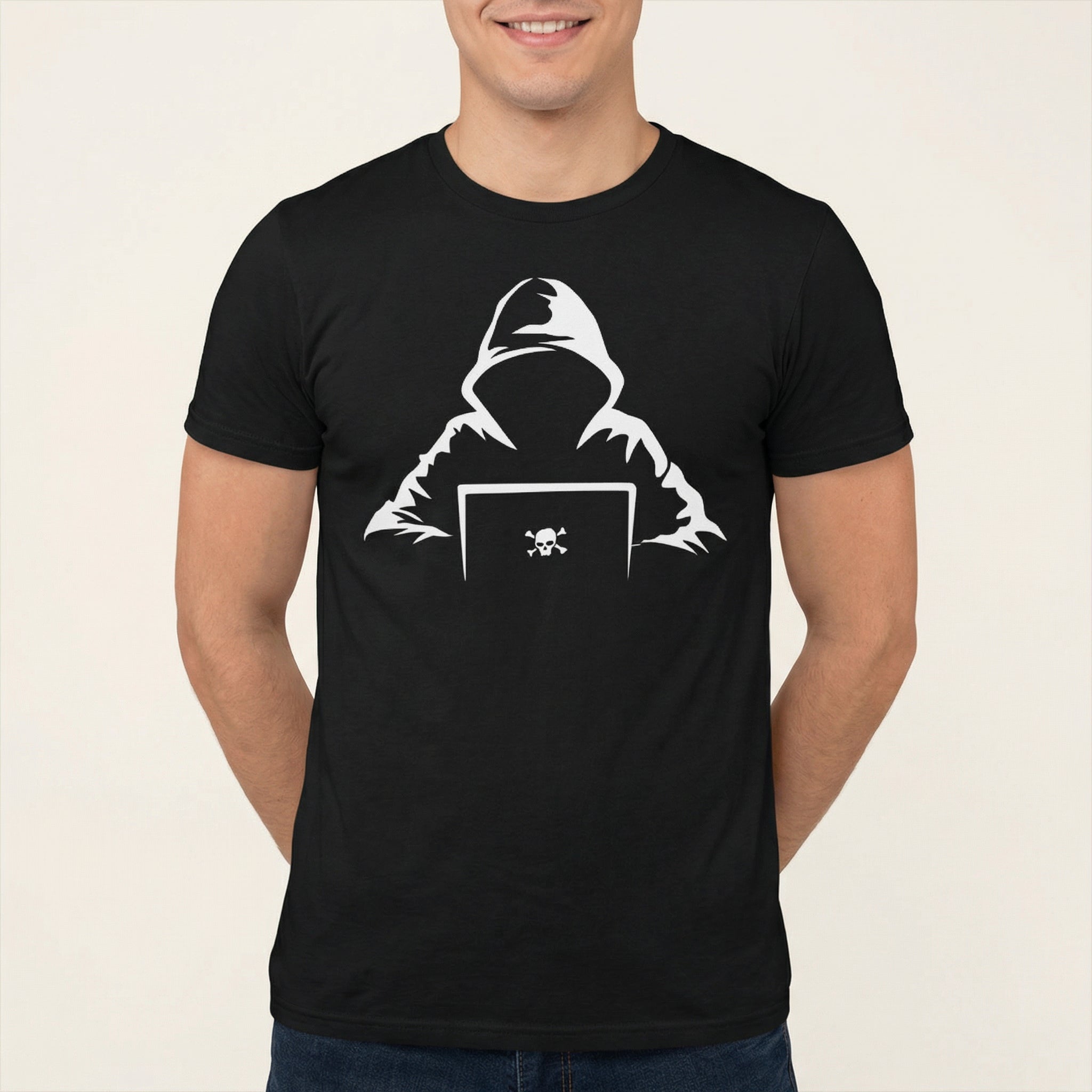 Anonymous Hacker cartoon full - search the anonymous hacker security - Developer T-shirt - techmerch.io