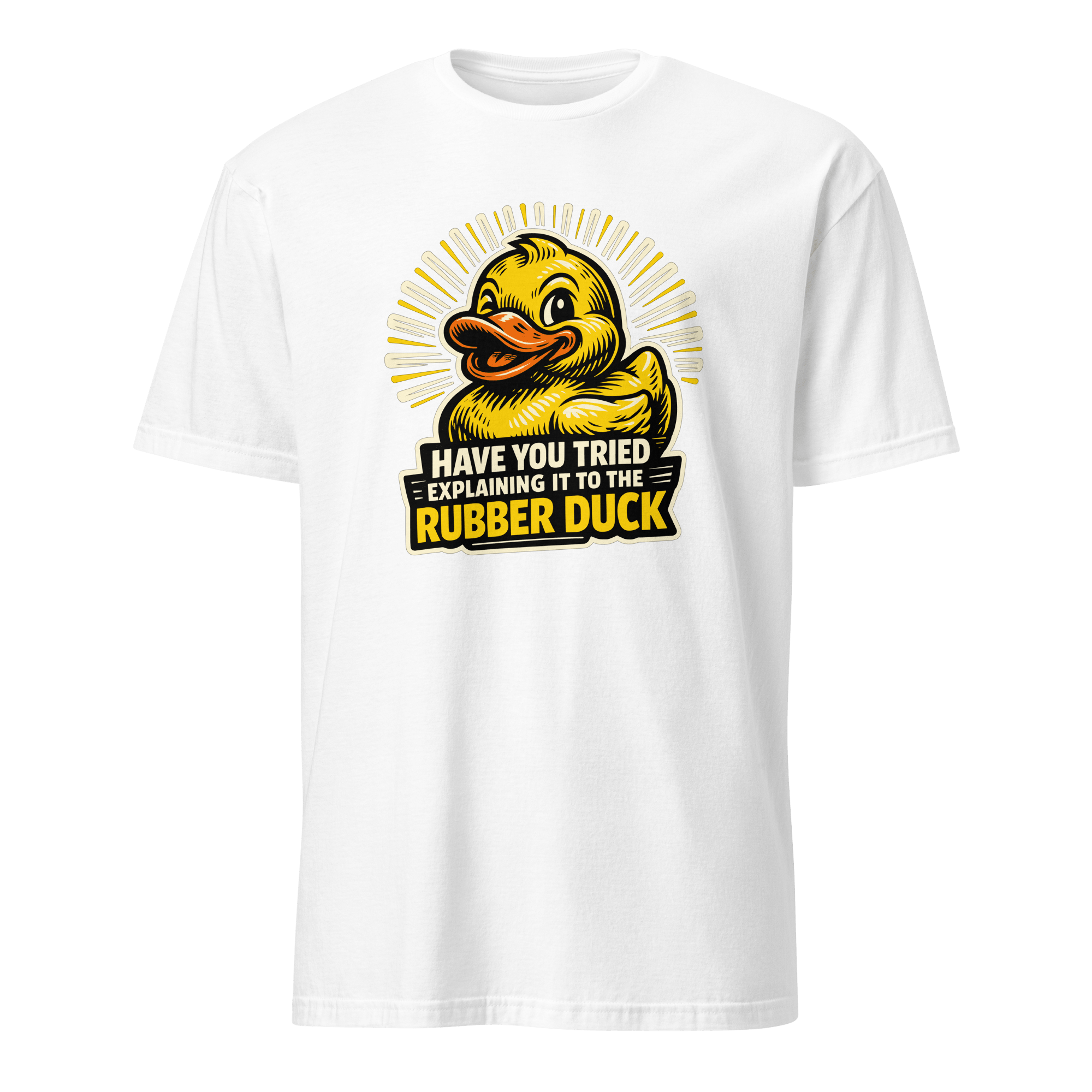 Ask The Rubber Duck bugs cartoon debugging - Developer T-shirt - techmerch.io