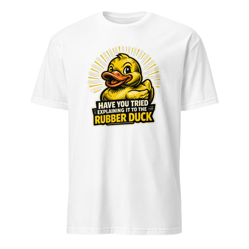 Ask The Rubber Duck bugs cartoon debugging - Developer T-shirt - techmerch.io