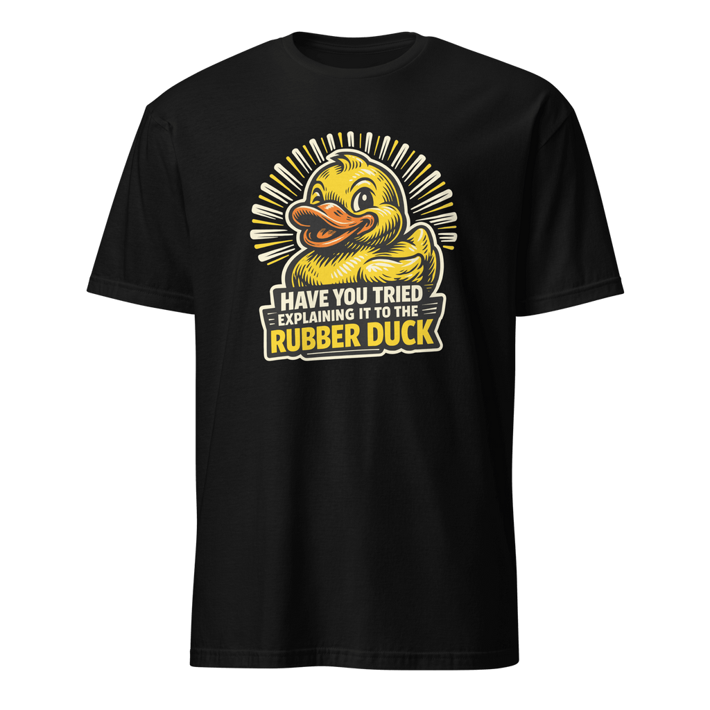 Ask The Rubber Duck bugs cartoon debugging - Developer T-shirt - techmerch.io