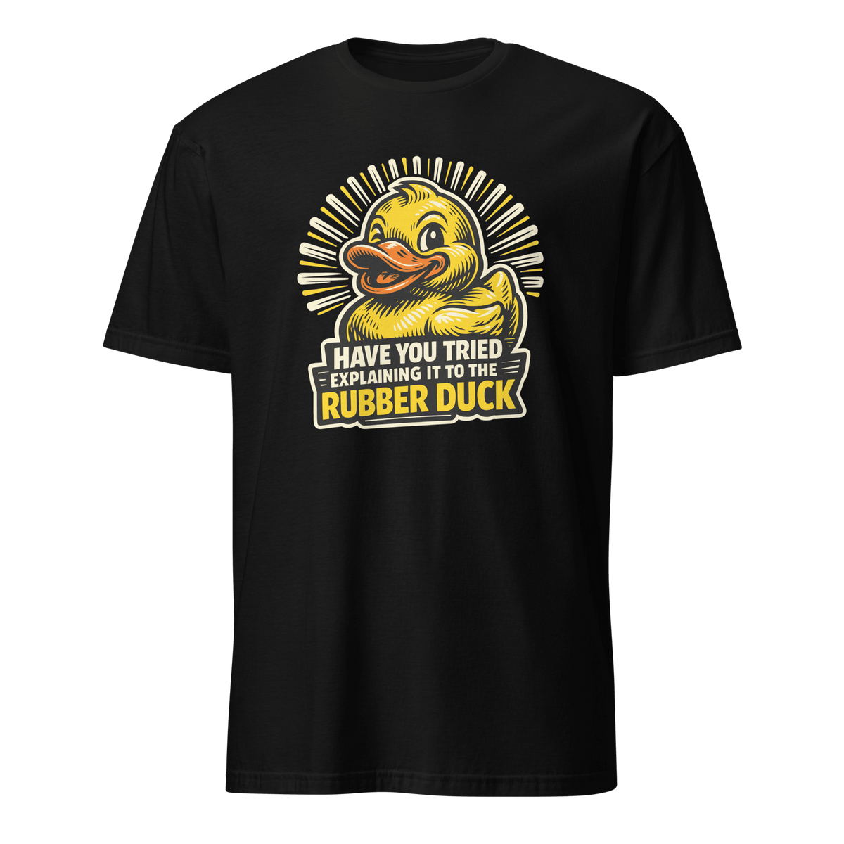 Ask The Rubber Duck bugs cartoon debugging - Developer T-shirt - techmerch.io