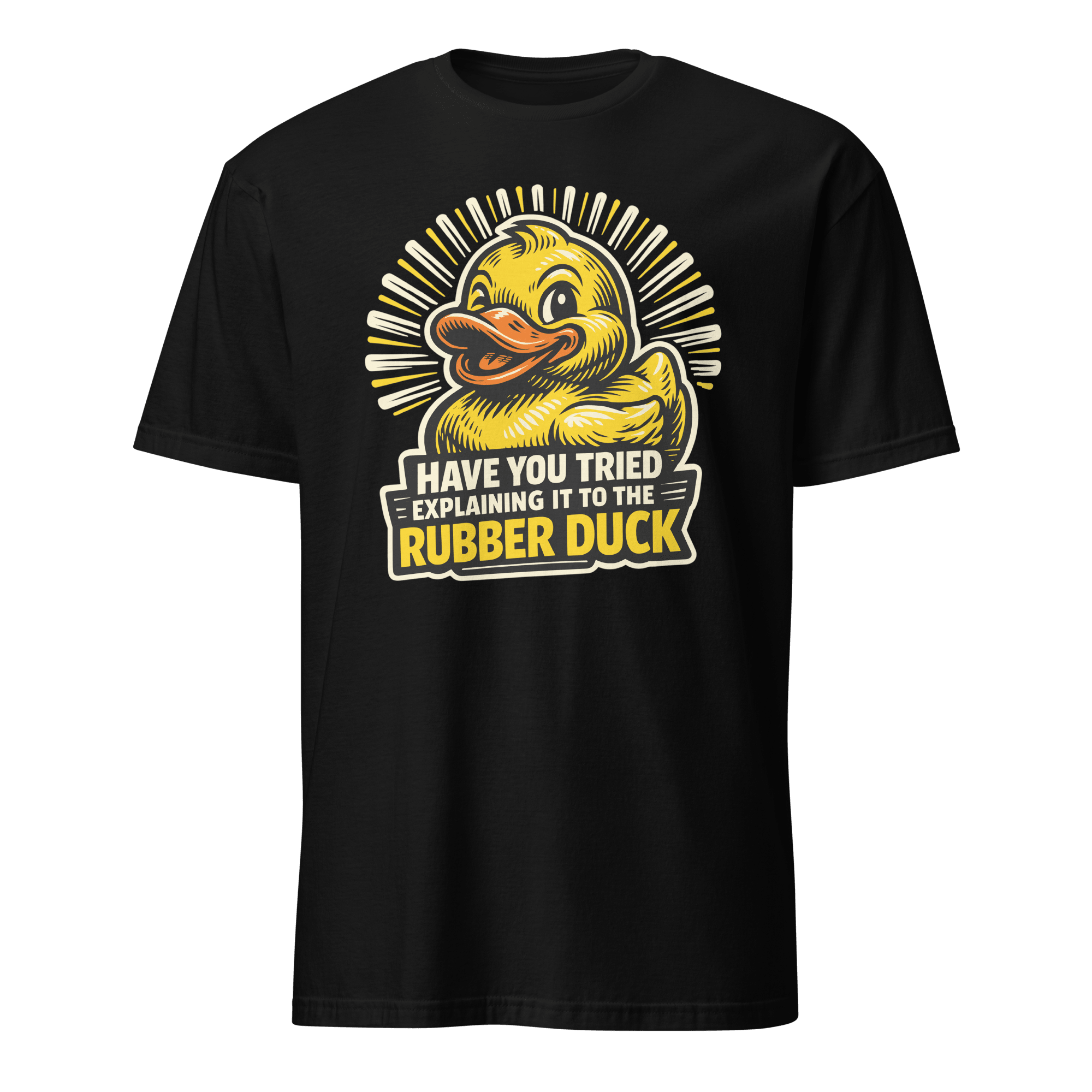 Ask The Rubber Duck bugs cartoon debugging - Developer T-shirt - techmerch.io
