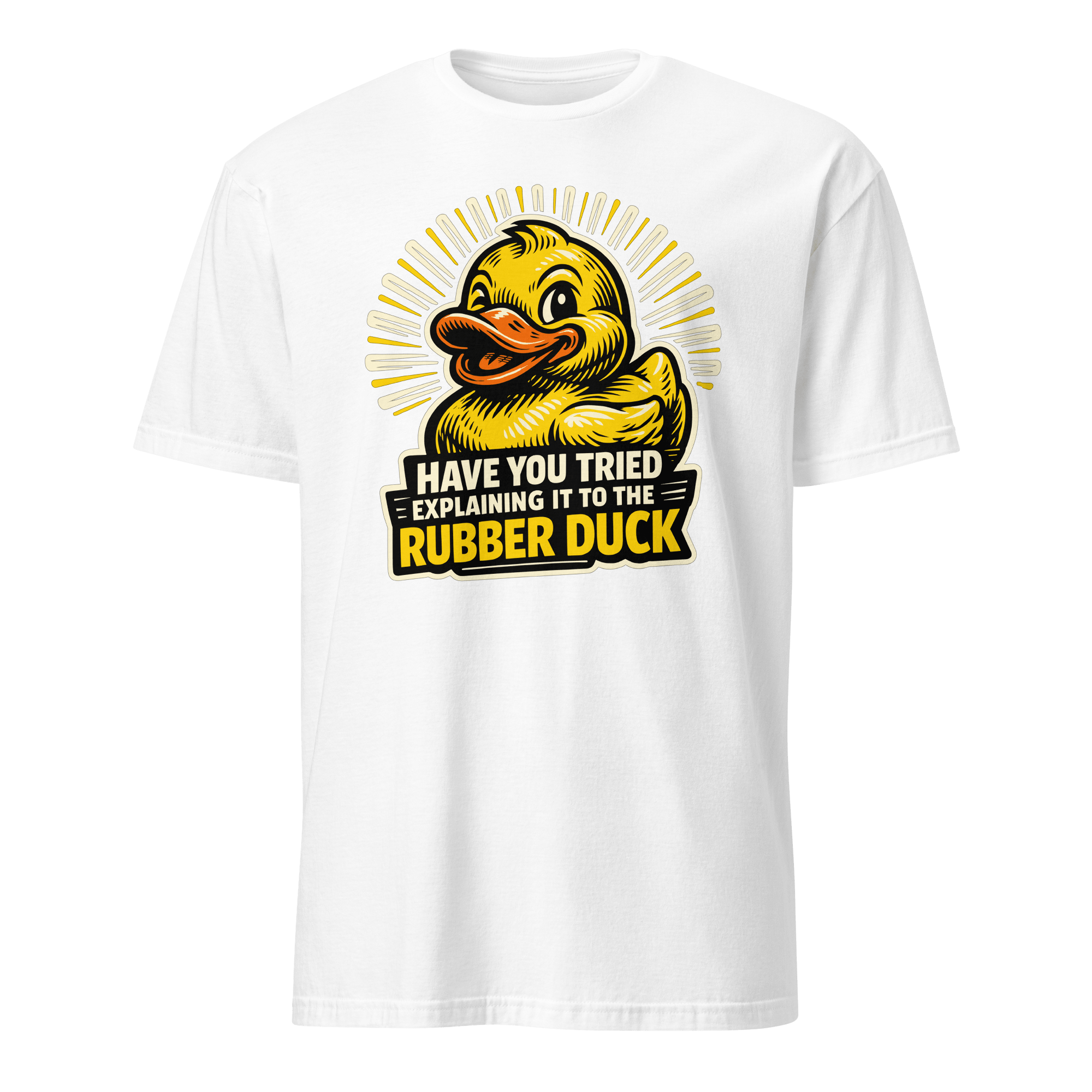 Ask The Rubber Duck bugs cartoon debugging - Developer T-shirt - techmerch.io