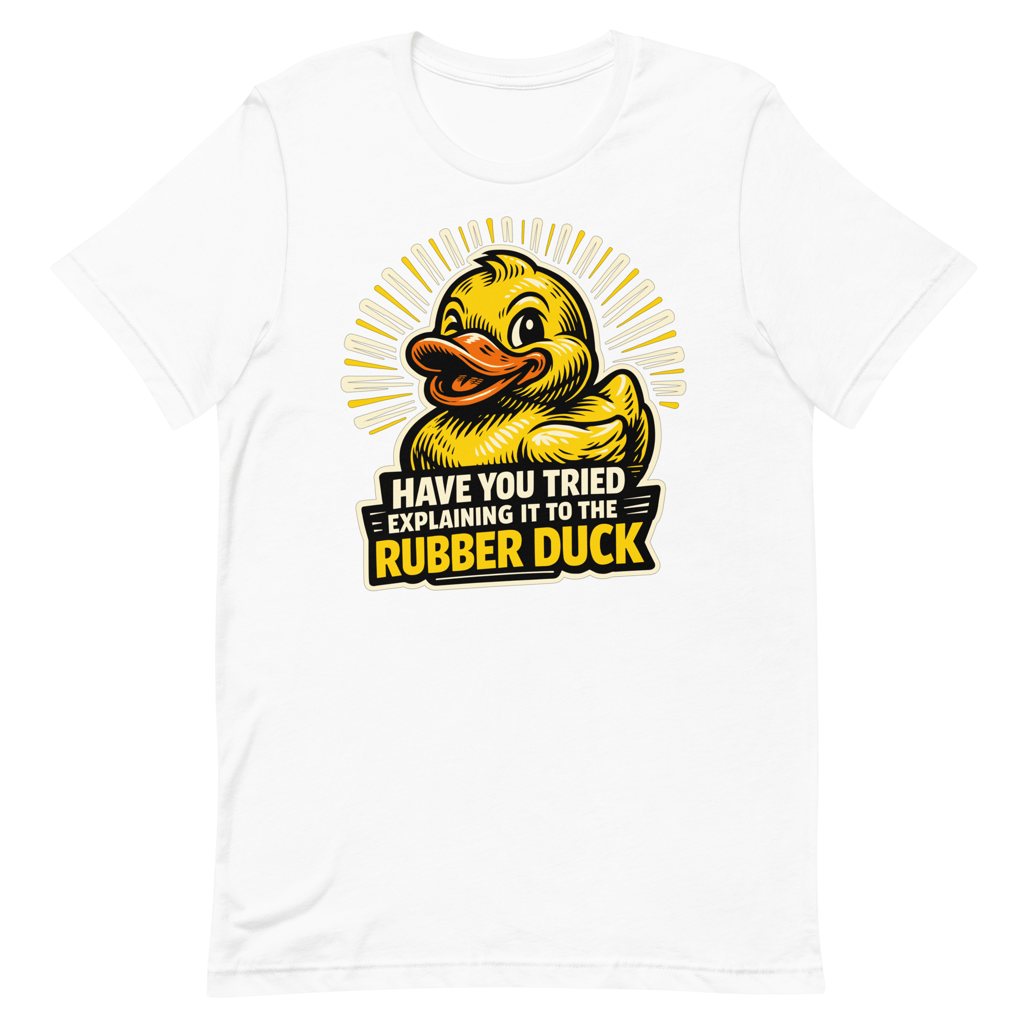 Ask The Rubber Duck bugs cartoon debugging - Developer T-shirt - techmerch.io