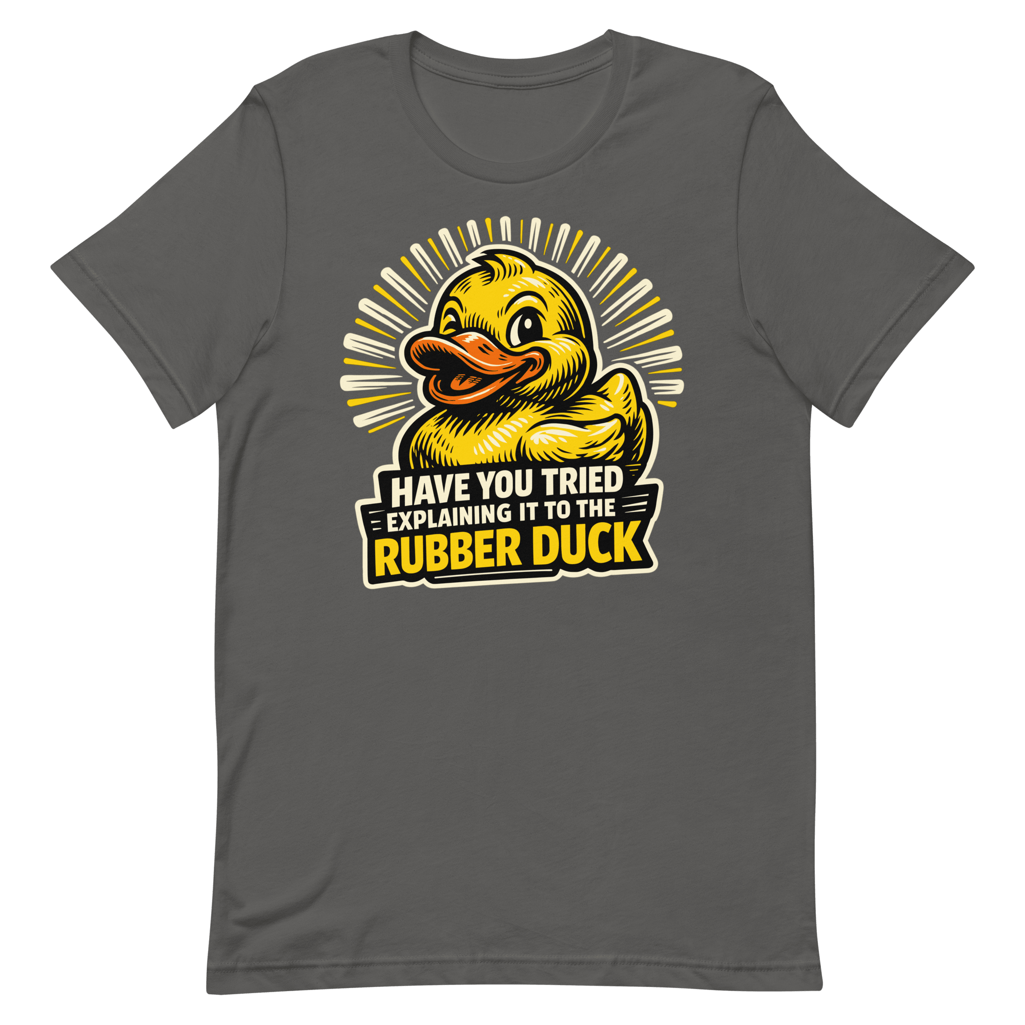 Ask The Rubber Duck bugs cartoon debugging - Developer T-shirt - techmerch.io