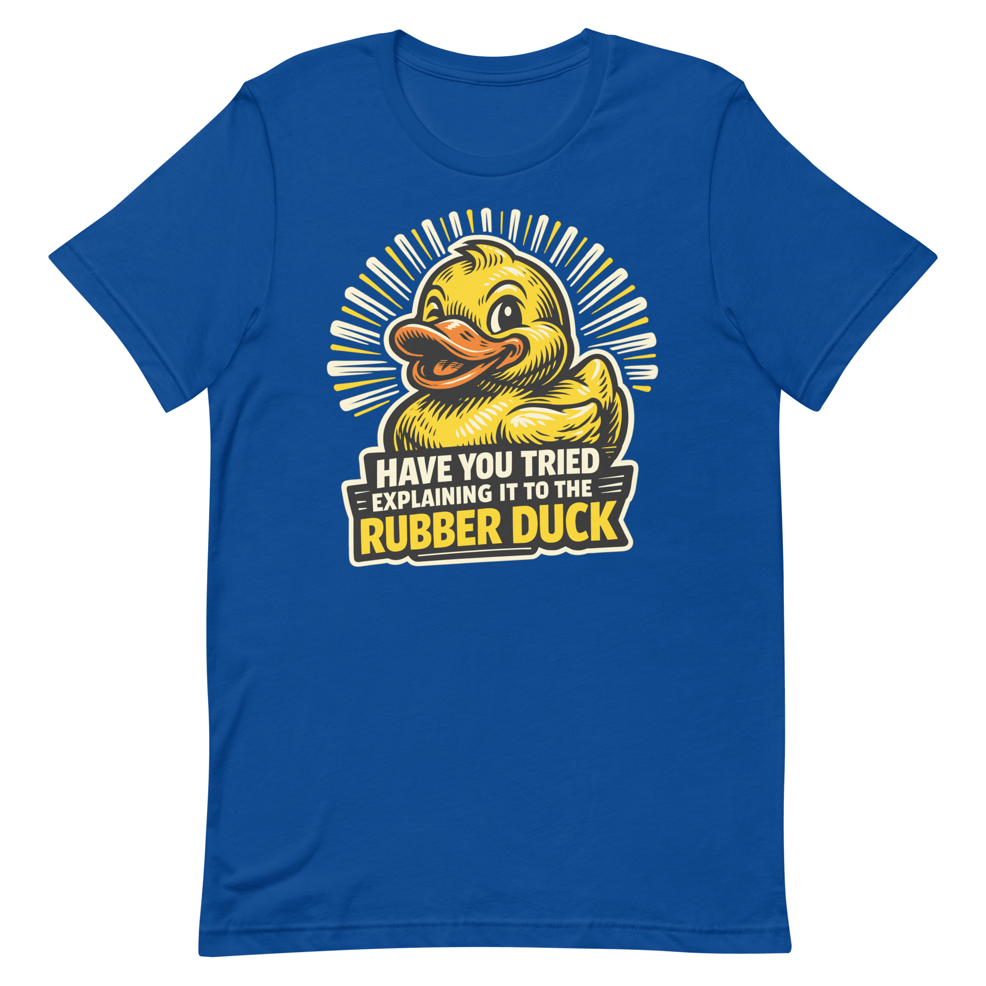 Ask The Rubber Duck bugs cartoon debugging - Developer T-shirt - techmerch.io