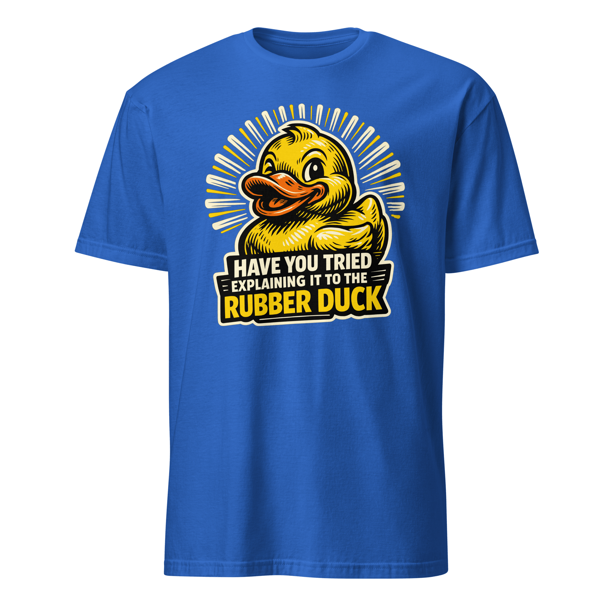 Ask The Rubber Duck bugs cartoon debugging - Developer T-shirt - techmerch.io