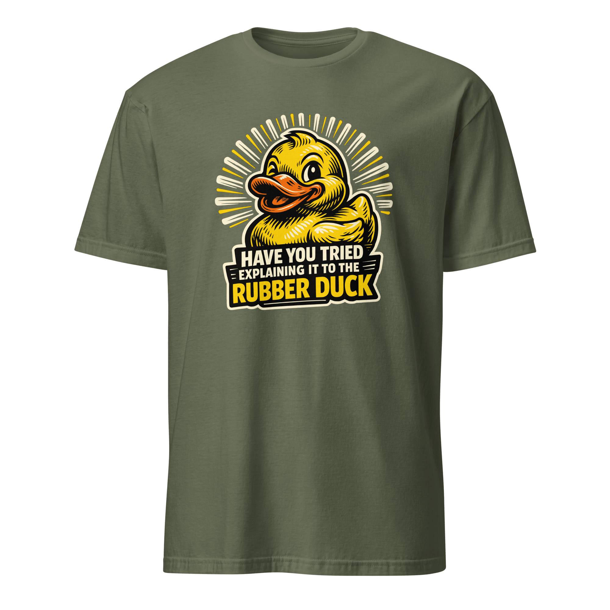 Ask The Rubber Duck bugs cartoon debugging - Developer T-shirt - techmerch.io