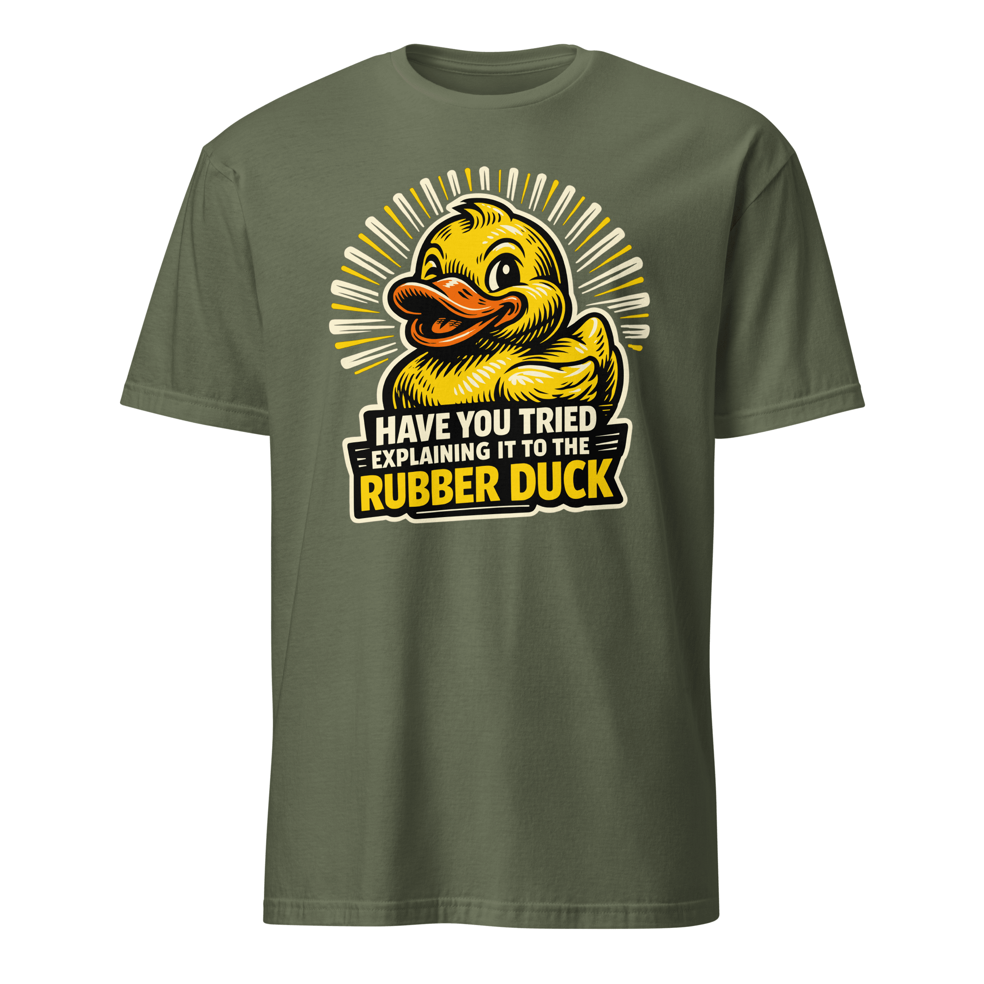 Ask The Rubber Duck bugs cartoon debugging - Developer T-shirt - techmerch.io