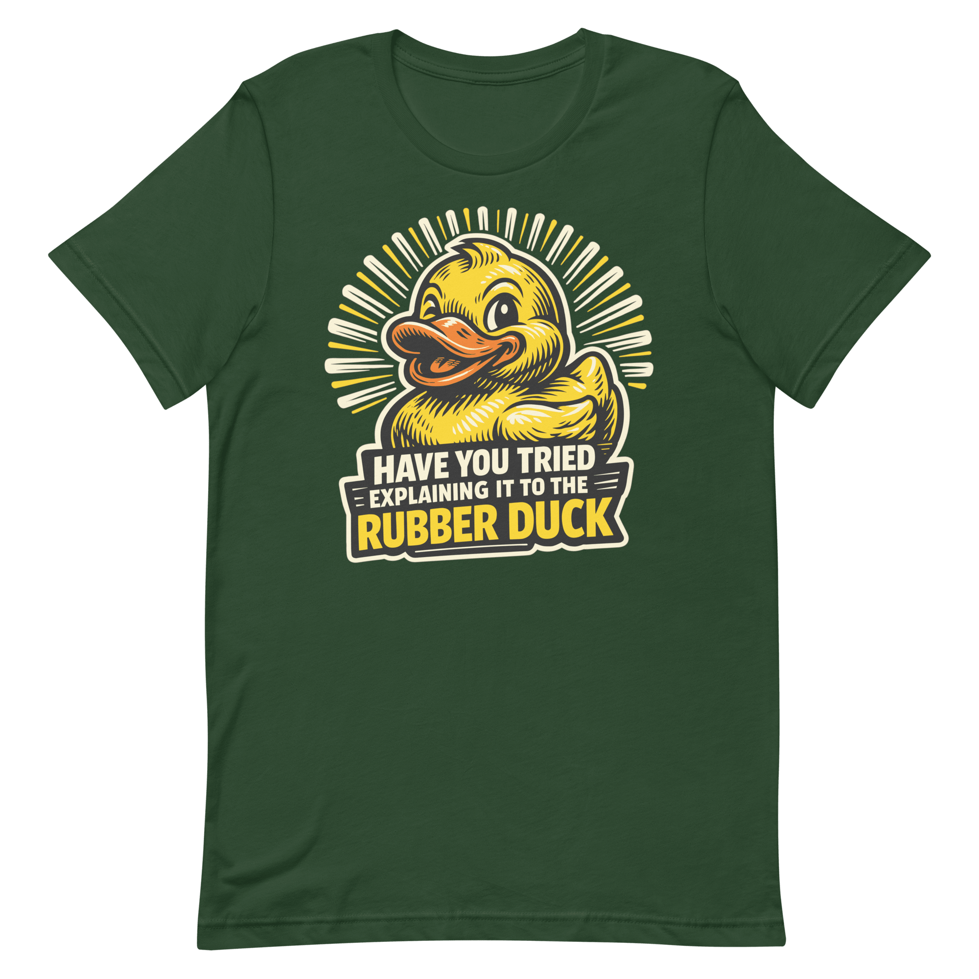 Ask The Rubber Duck bugs cartoon debugging - Developer T-shirt - techmerch.io