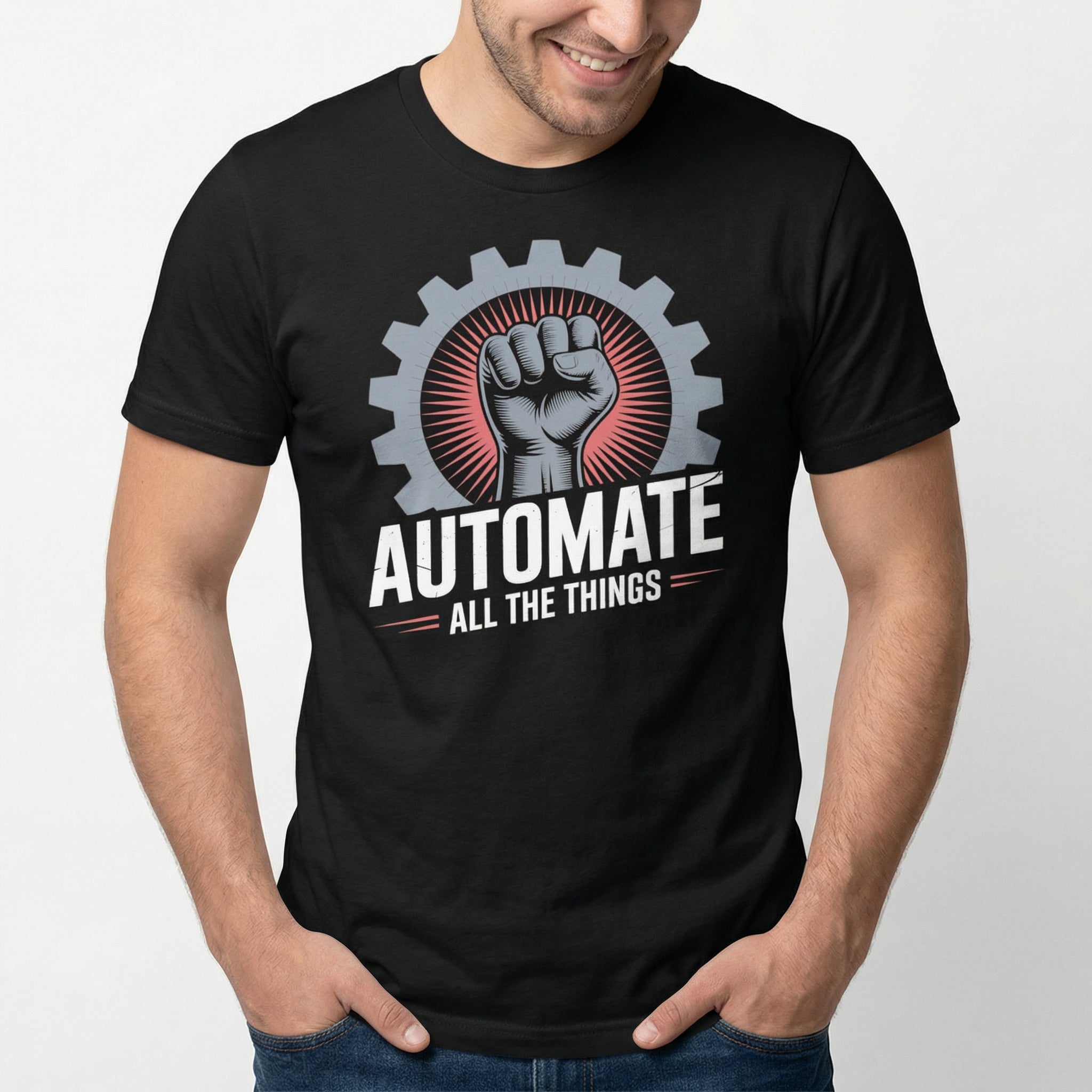 Automate Everything automation devops full - search automate all the things - Developer T-shirt - techmerch.io