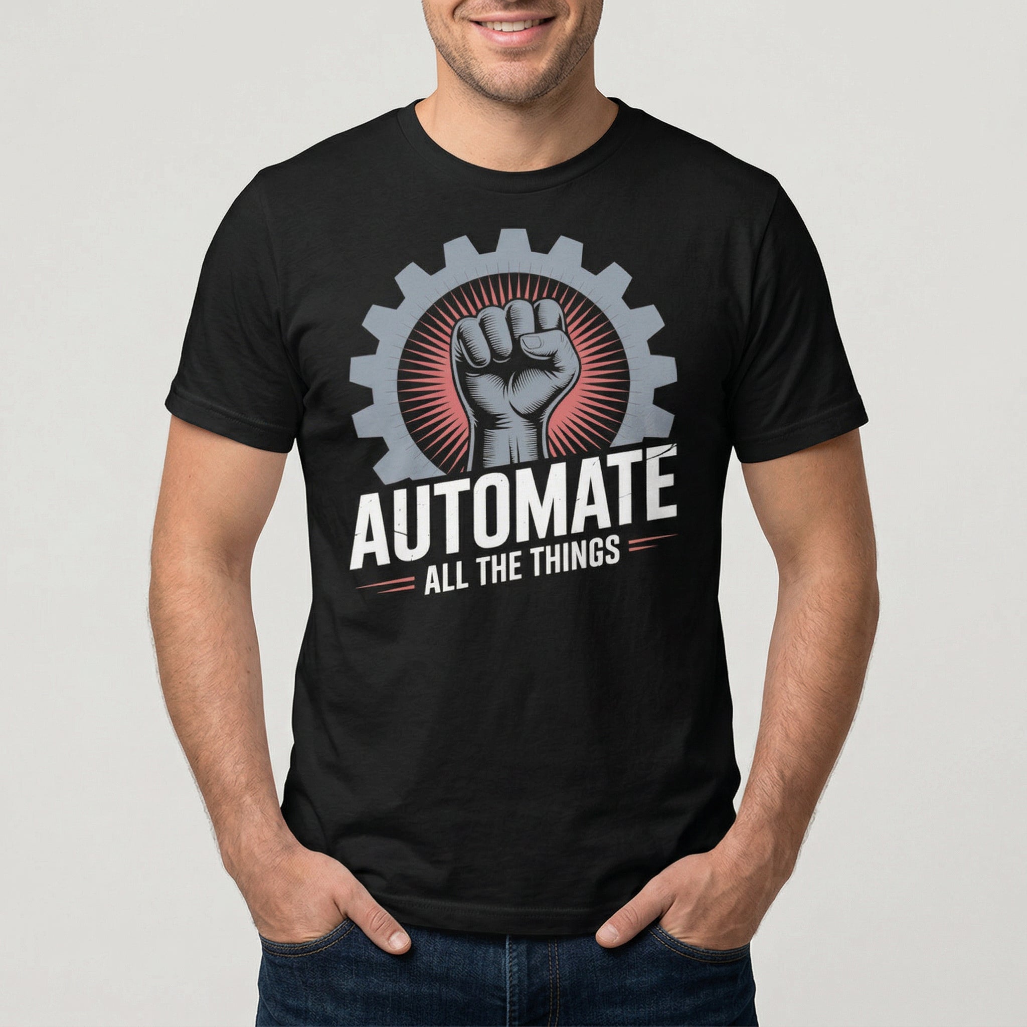 Automate Everything automation devops full - search automate all the things - Developer T-shirt - techmerch.io