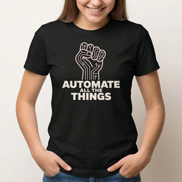 Automate Uprising automation devops full - search automate all the things - Developer T-shirt - techmerch.io