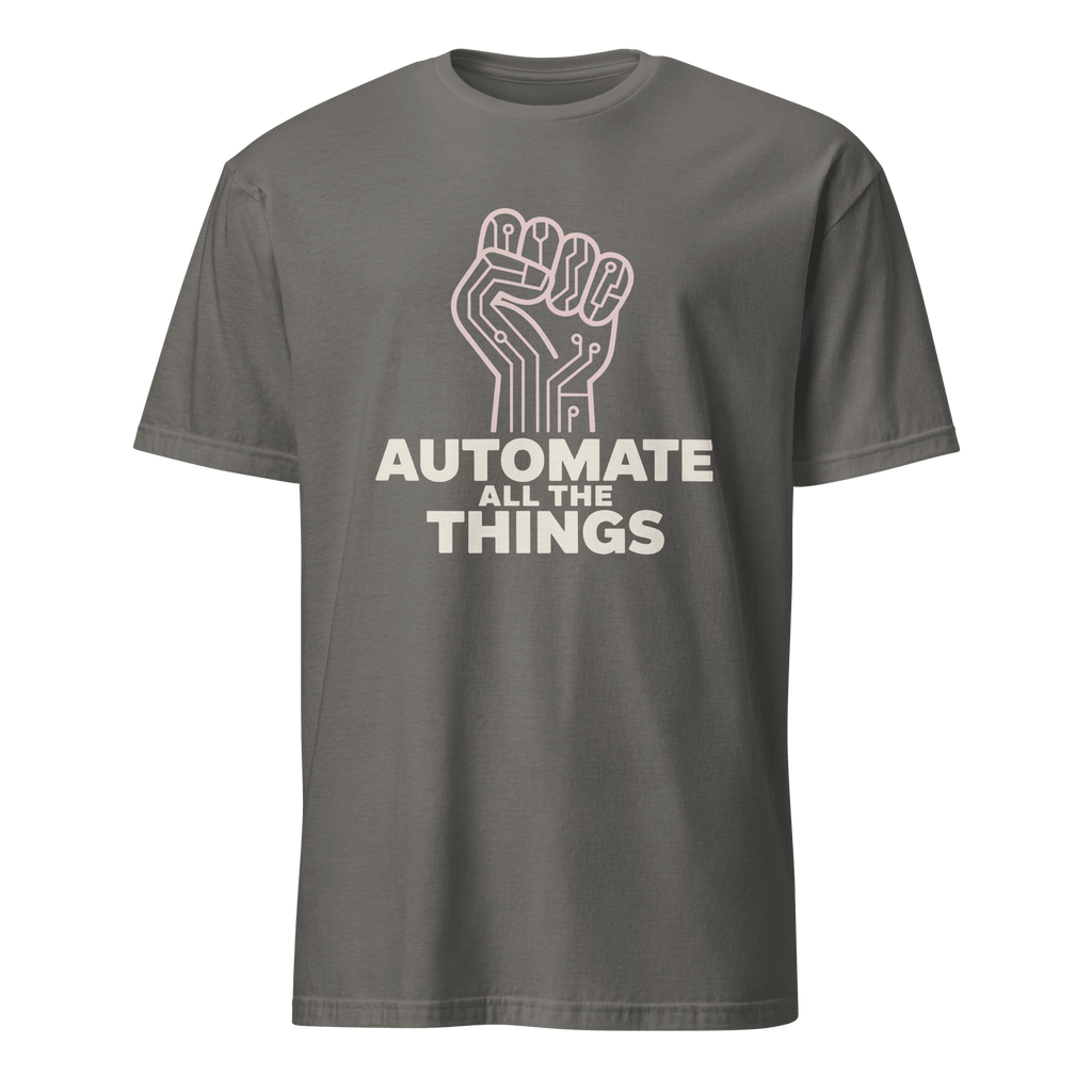 Automate Uprising automation devops full - search automate all the things - Developer T-shirt - techmerch.io