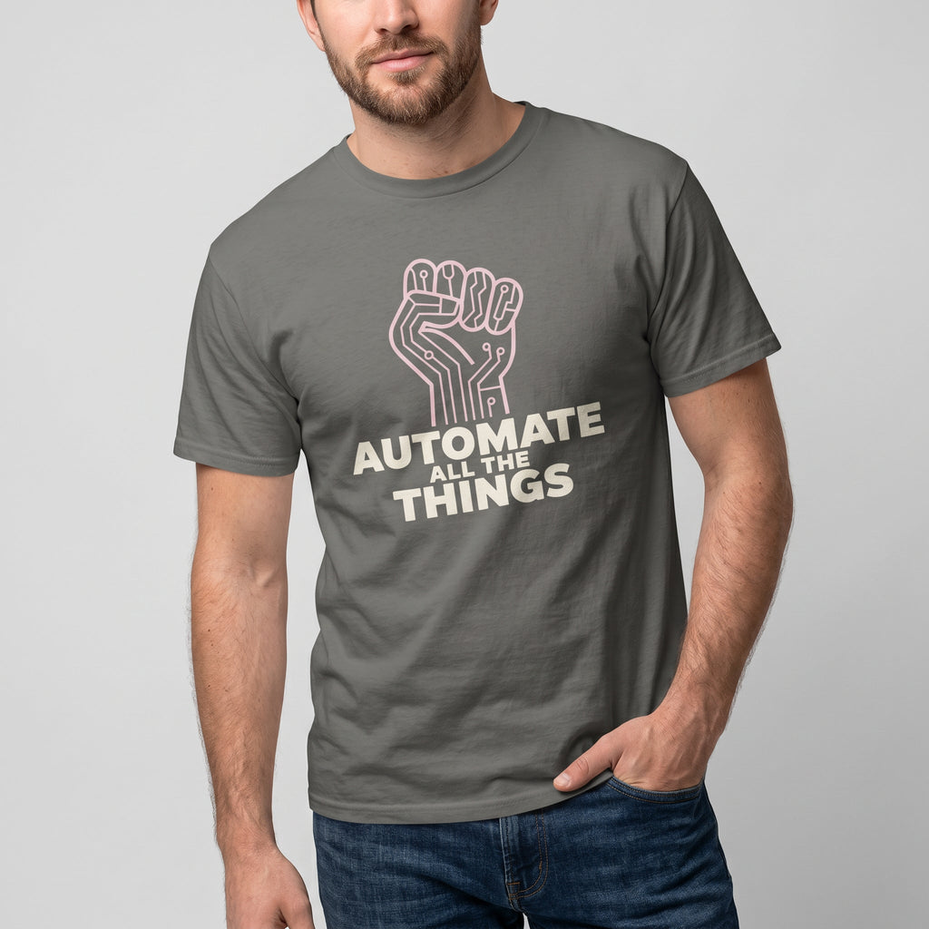 Automate Uprising automation devops full - search automate all the things - Developer T-shirt - techmerch.io