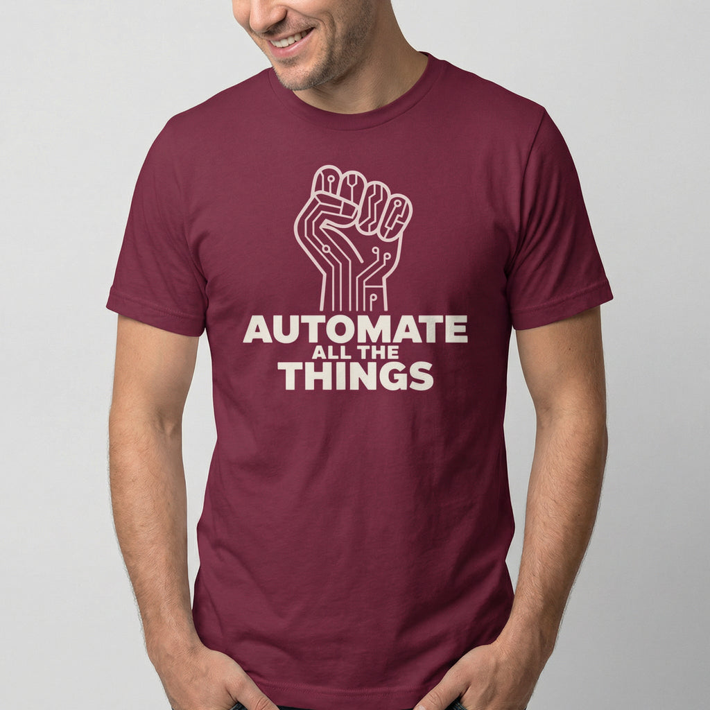 Automate Uprising automation devops full - search automate all the things - Developer T-shirt - techmerch.io