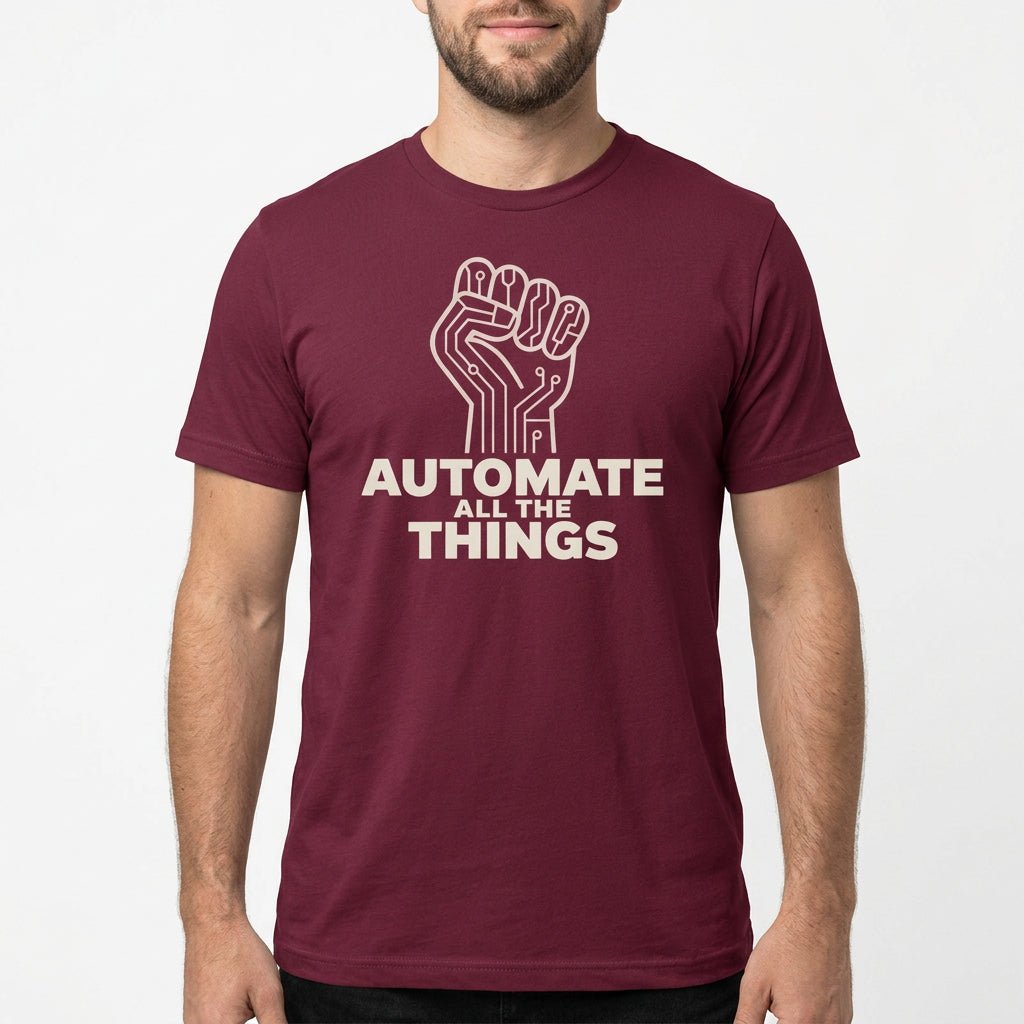 Automate Uprising automation devops full - search automate all the things - Developer T-shirt - techmerch.io