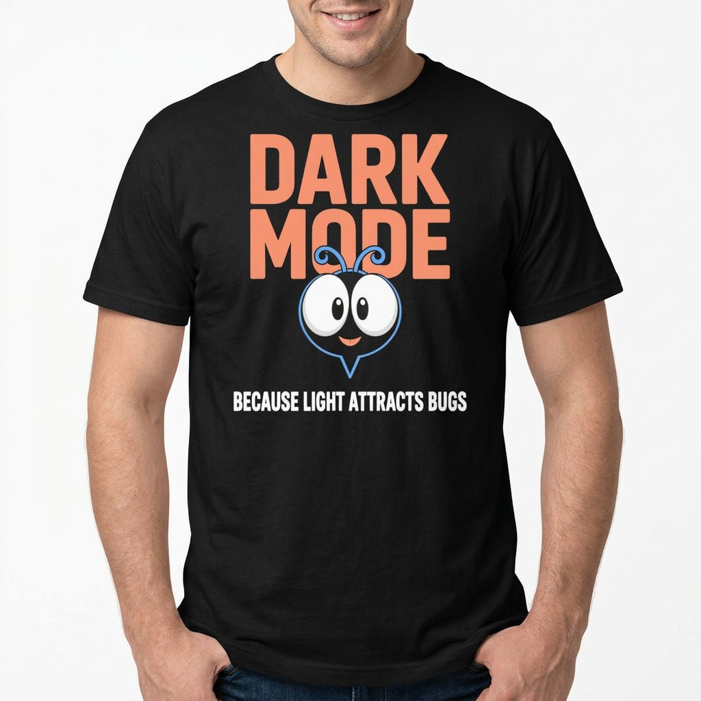 Avoid The Bugs bugs cartoon darkmode - Developer T-shirt - techmerch.io