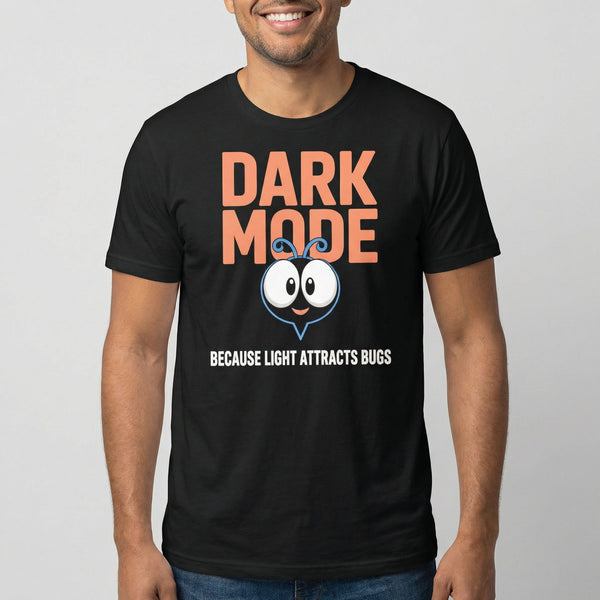 Avoid The Bugs bugs cartoon darkmode - Developer T-shirt - techmerch.io