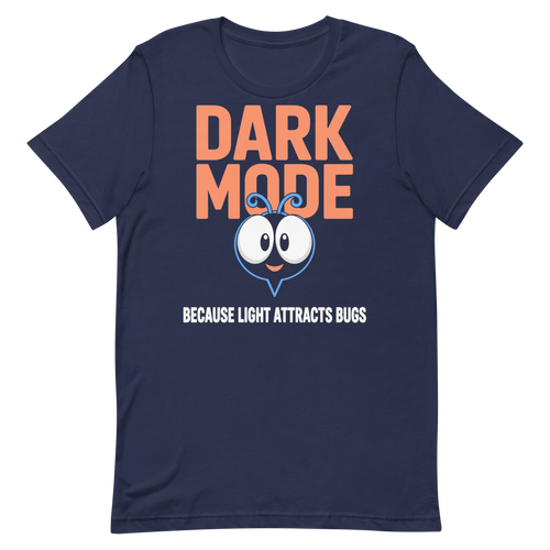 Avoid The Bugs bug cartoon dark mode - Developer T-shirt - techmerch.io