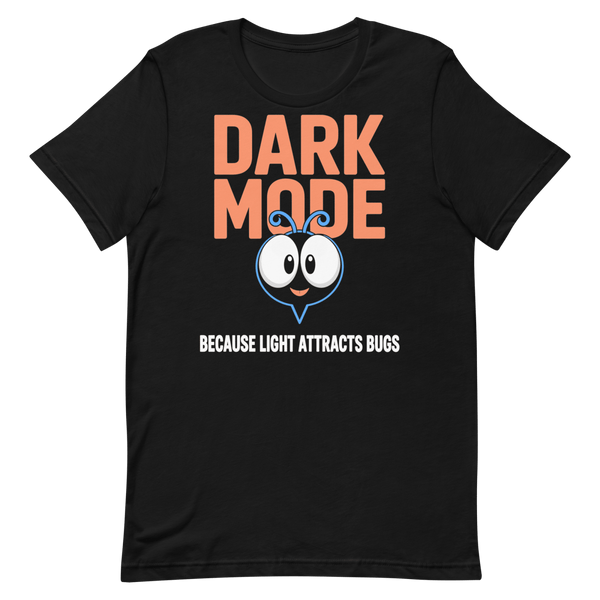 Avoid The Bugs bug cartoon dark mode - Developer T-shirt - techmerch.io