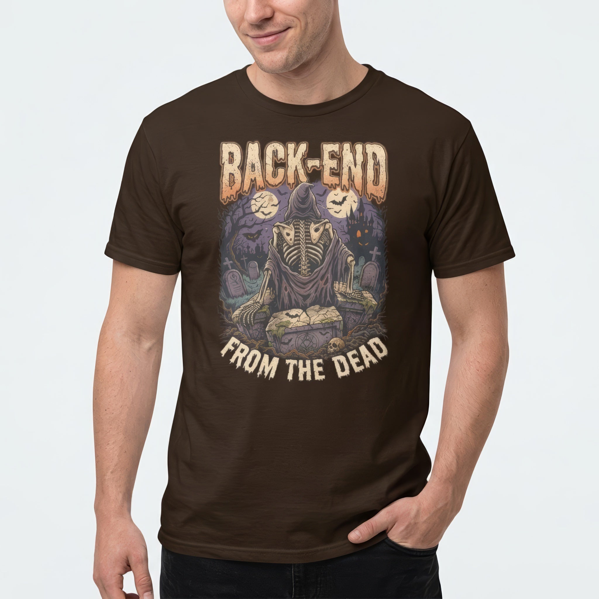 Back-End From The Dead backend cartoon full-search BackEnd From The Dead - Developer T-shirt - techmerch.io