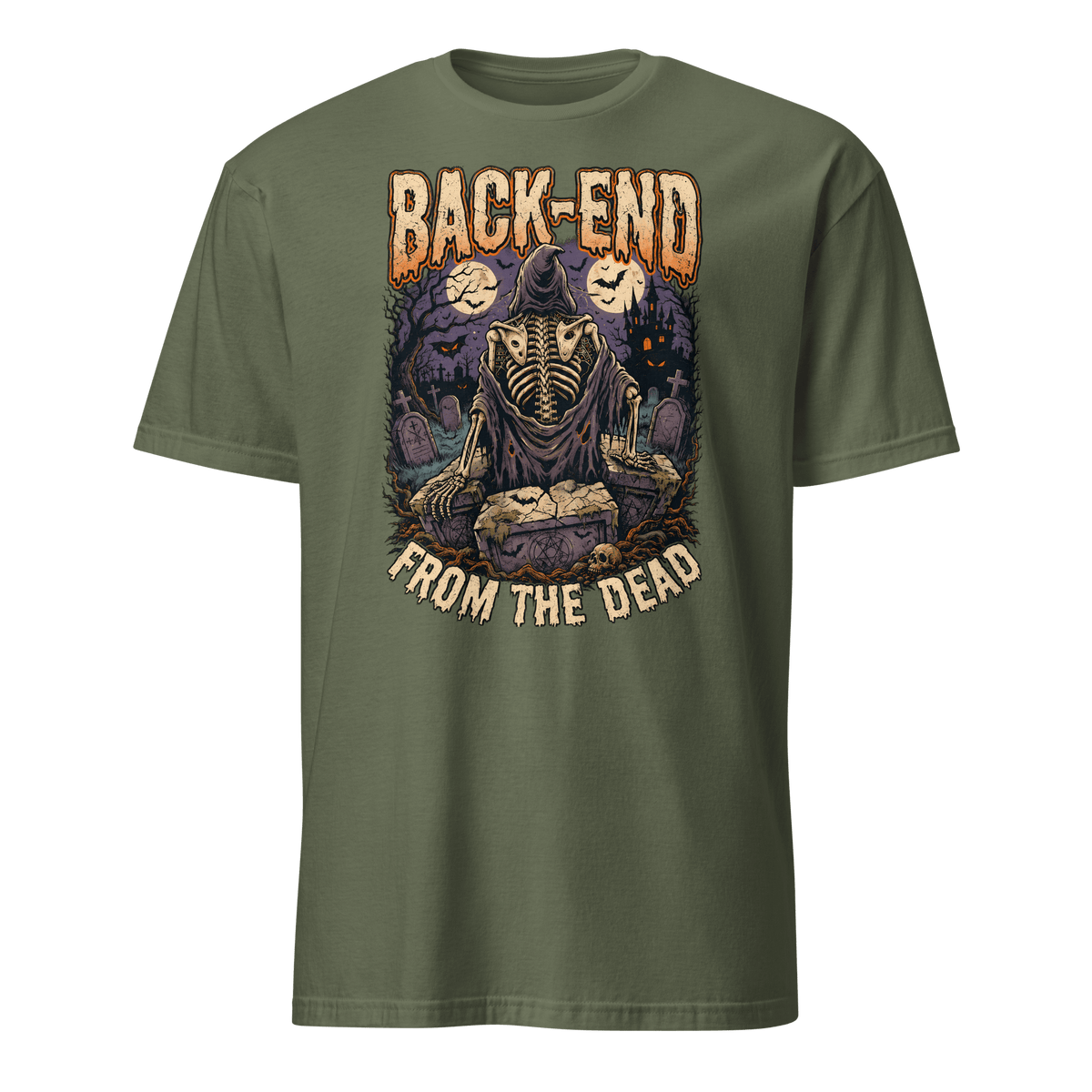 Back-End From The Dead backend cartoon full-search BackEnd From The Dead - Developer T-shirt - techmerch.io