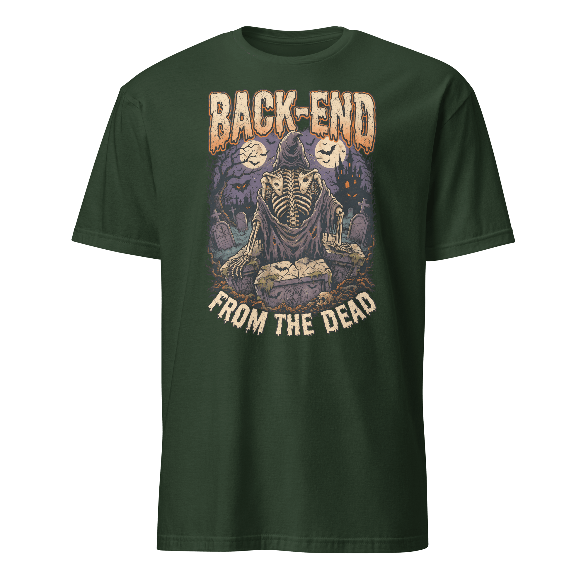 Back-End From The Dead backend cartoon full-search BackEnd From The Dead - Developer T-shirt - techmerch.io