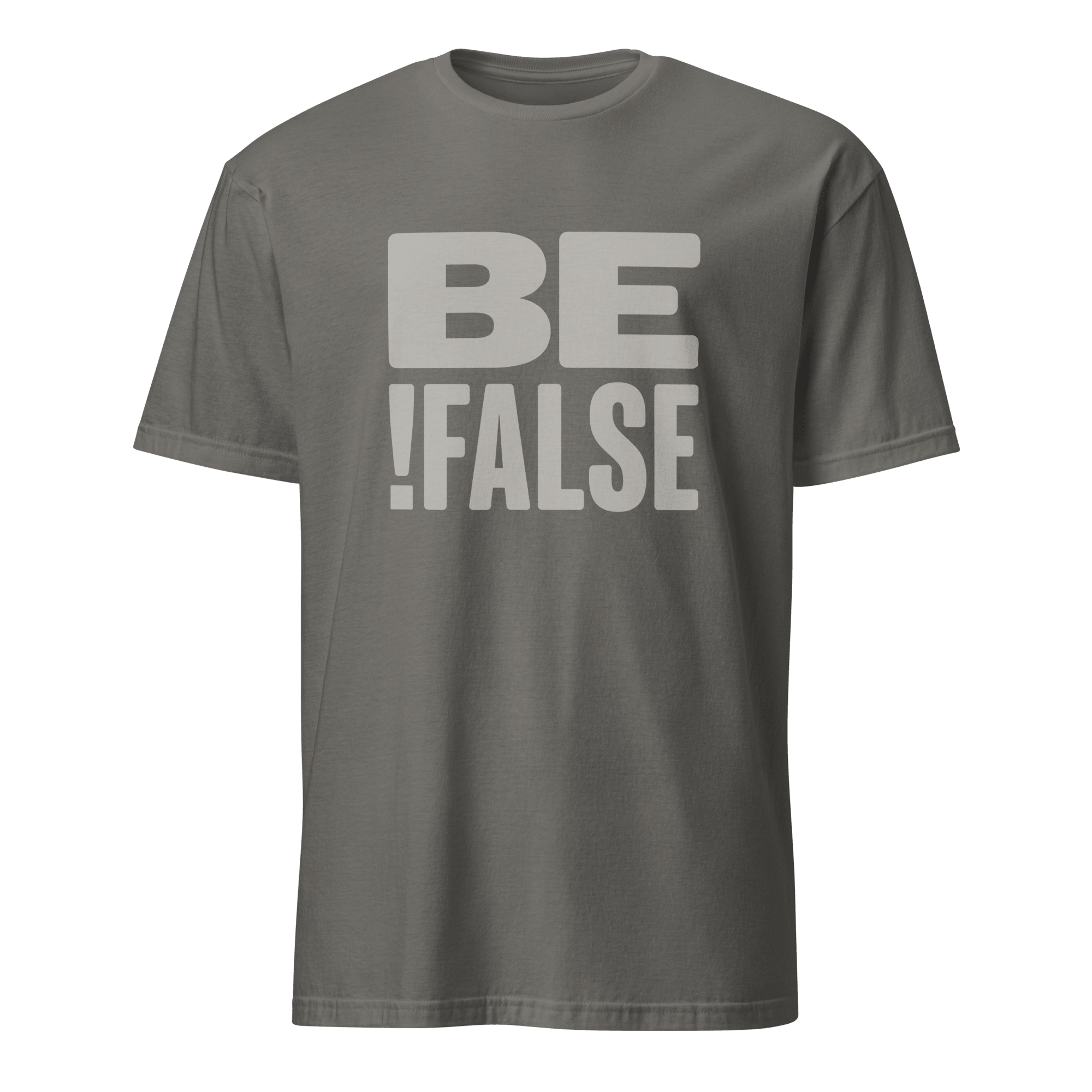 Be !False code full-search be !false minimalist - Developer T-shirt - techmerch.io
