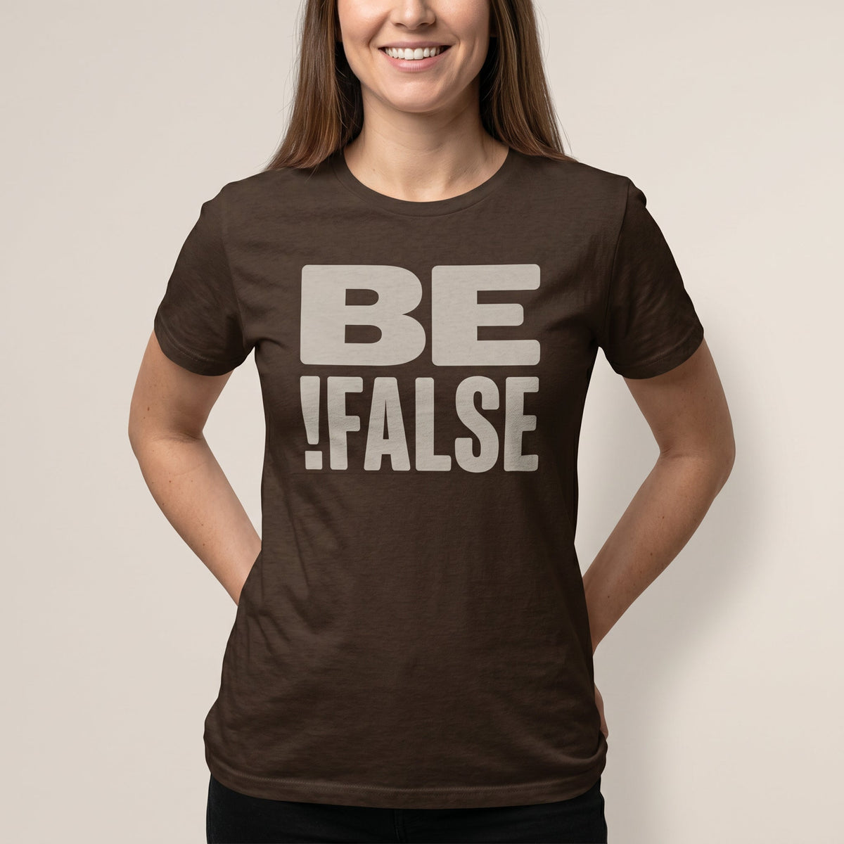 Be !False code full - search be !false minimalist - Developer T-shirt - techmerch.io