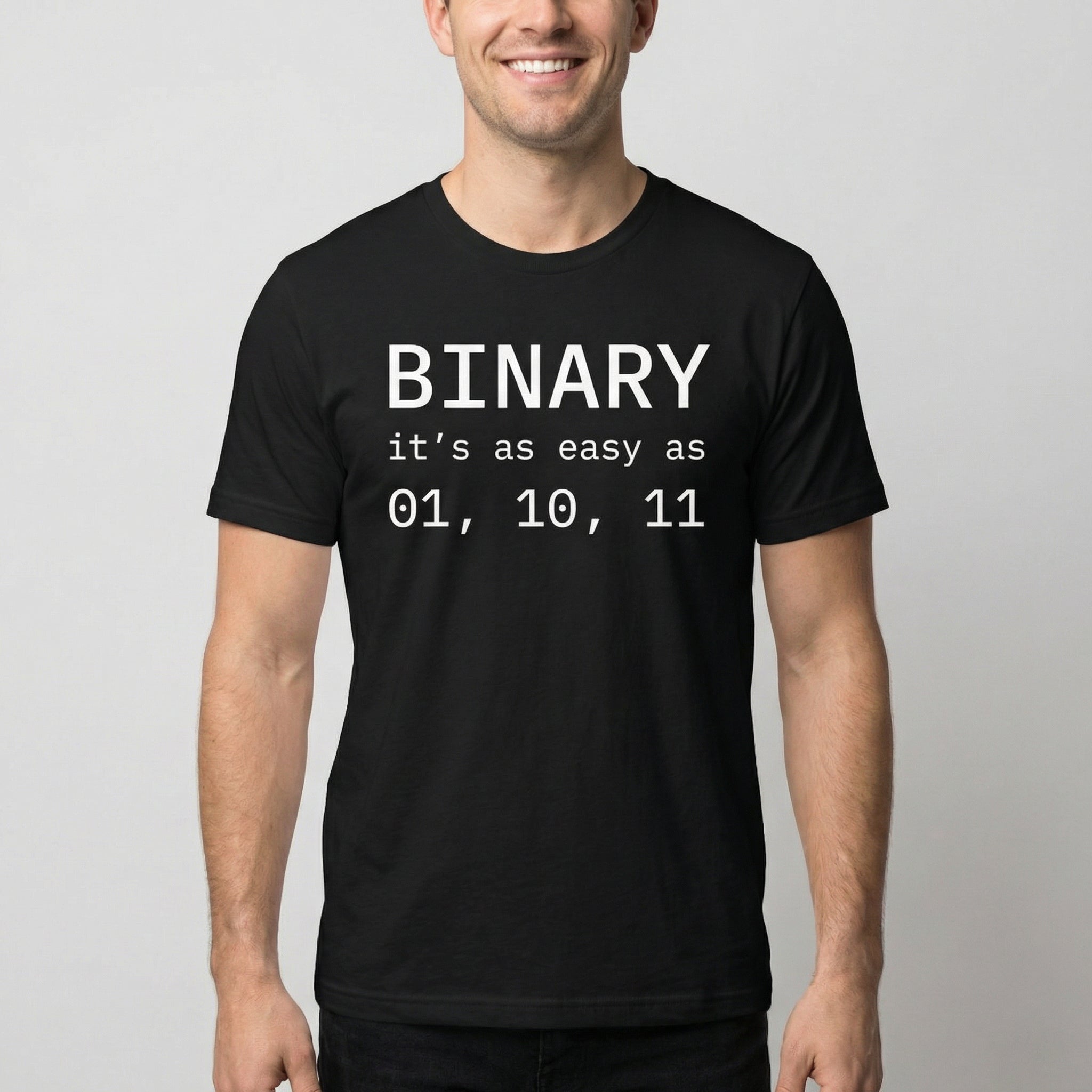 Binary 01 10 11 binary code full - search binary its as easy as 01 10 11 - Developer T-shirt - techmerch.io