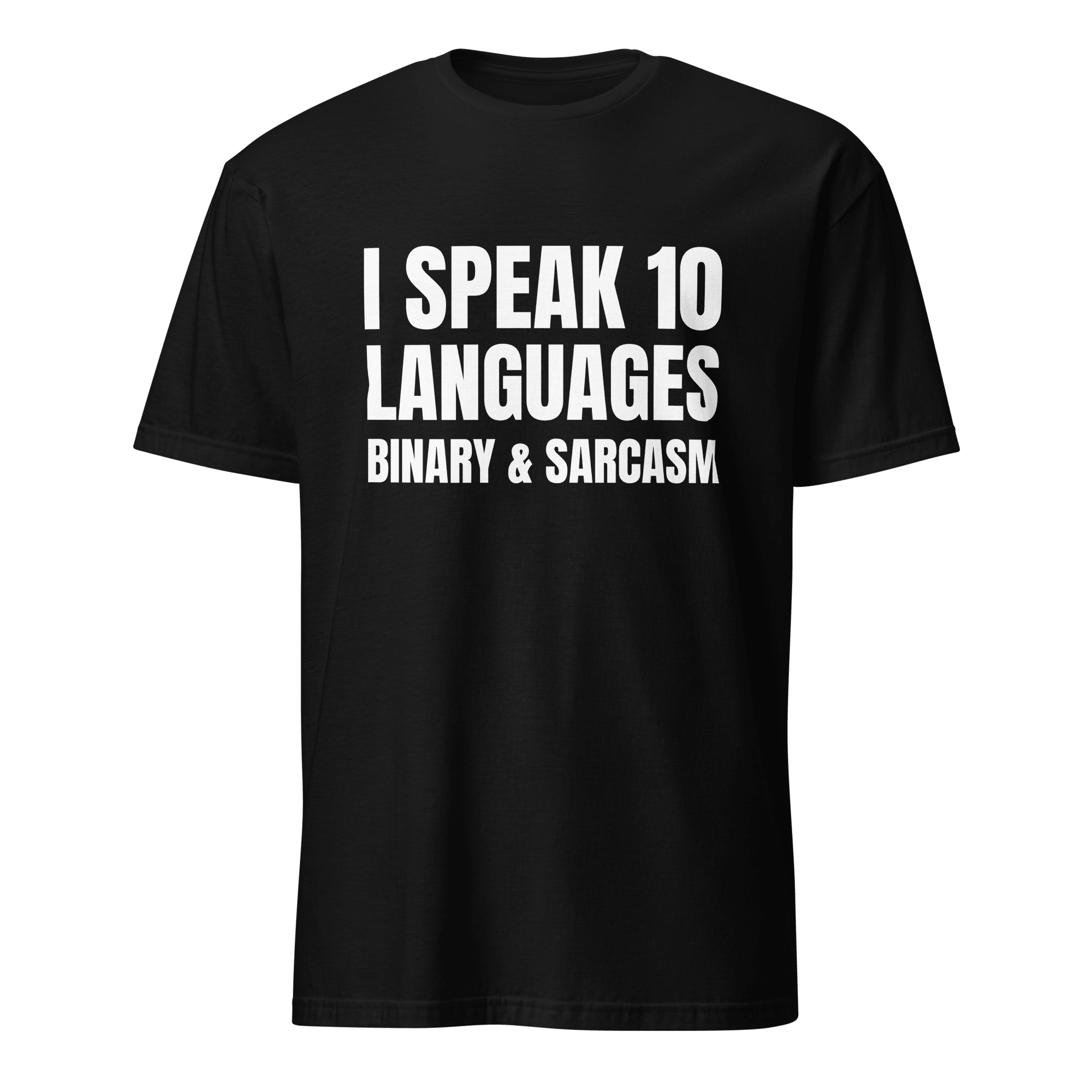 Binary & Sarcasm binary full - search i speak 10 languages binary and sarcasm hot - Developer T-shirt - techmerch.io