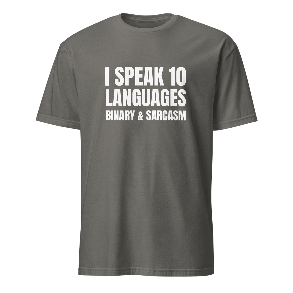 Binary & Sarcasm binary full-search i speak 10 languages binary and sarcasm hot - Developer T-shirt - techmerch.io
