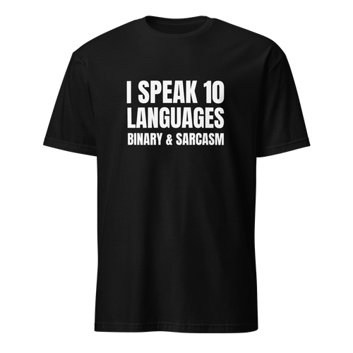 Binary & Sarcasm binary full-search i speak 10 languages binary and sarcasm hot - Developer T-shirt - techmerch.io