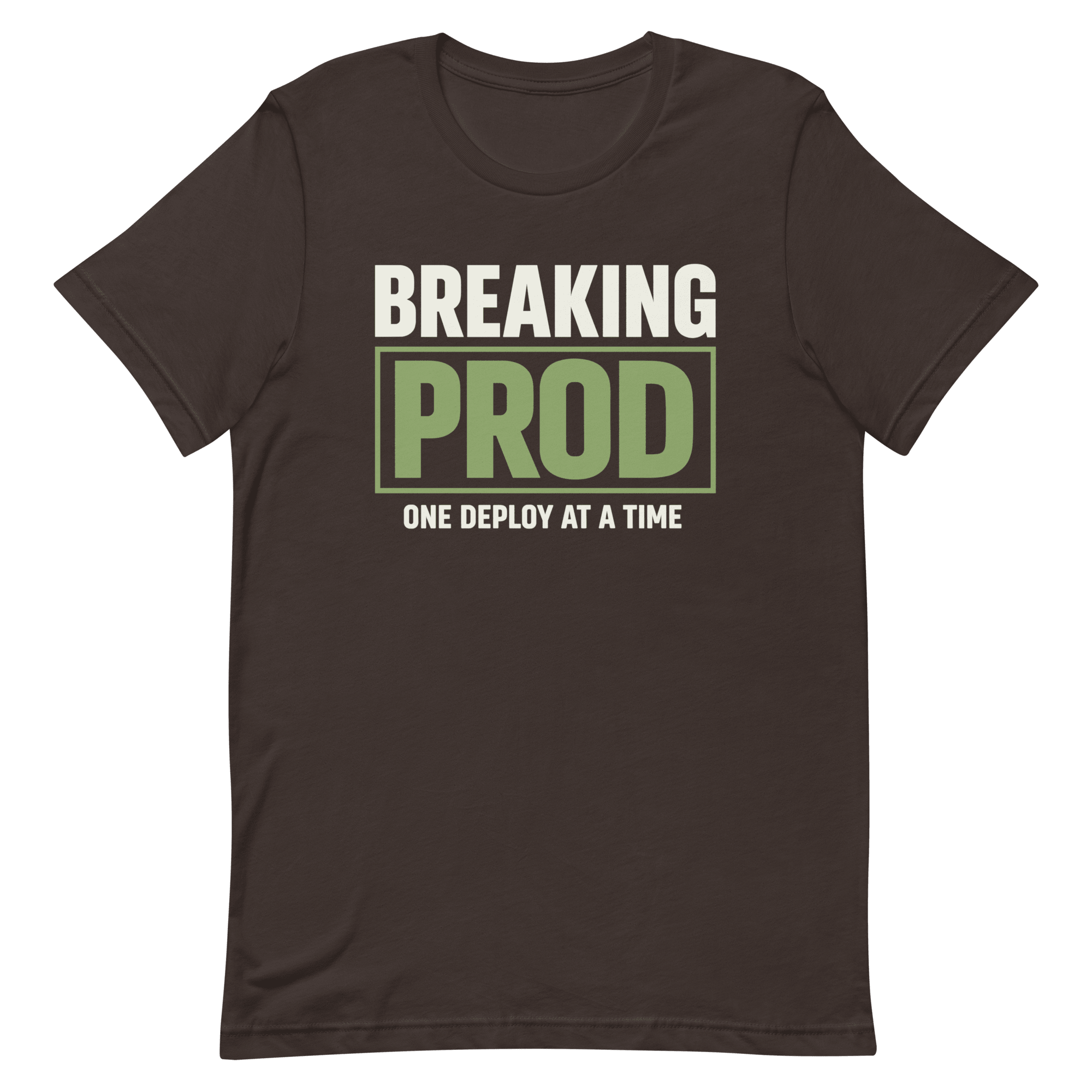 Breaking Prod cartoon deployment devops - Developer T-shirt - techmerch.io