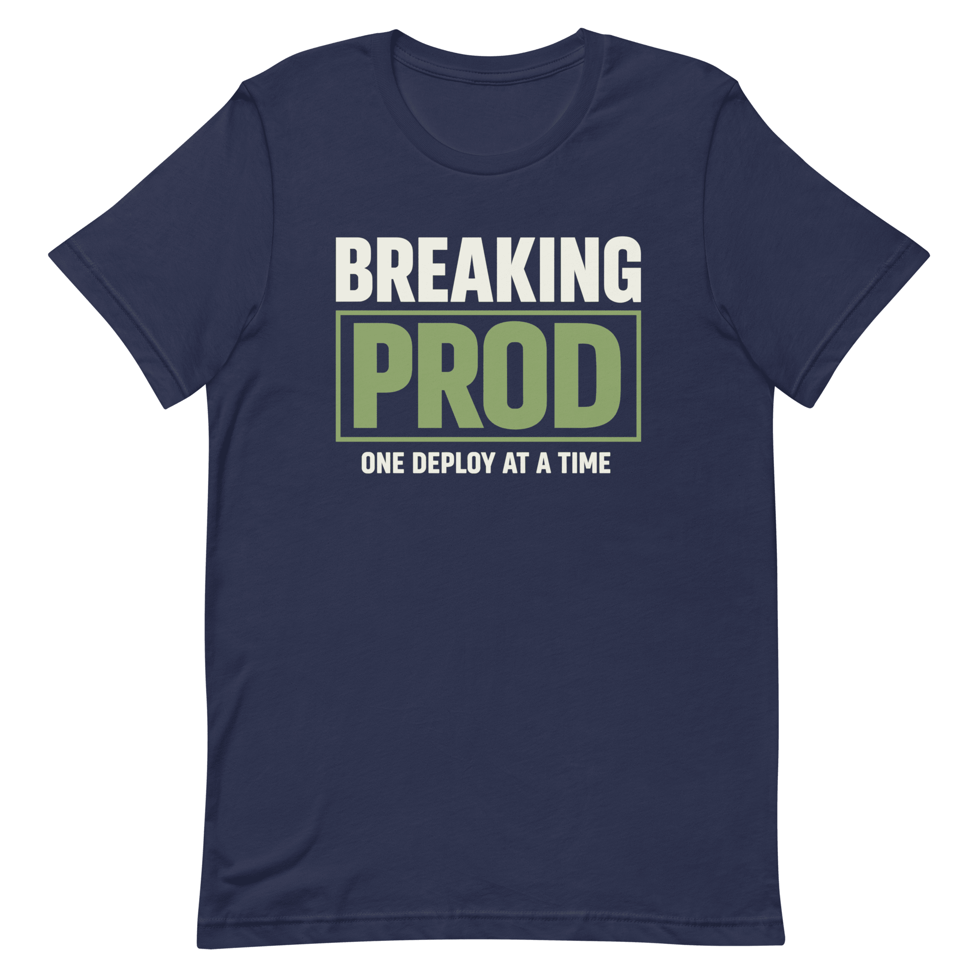Breaking Prod cartoon deployment devops - Developer T-shirt - techmerch.io
