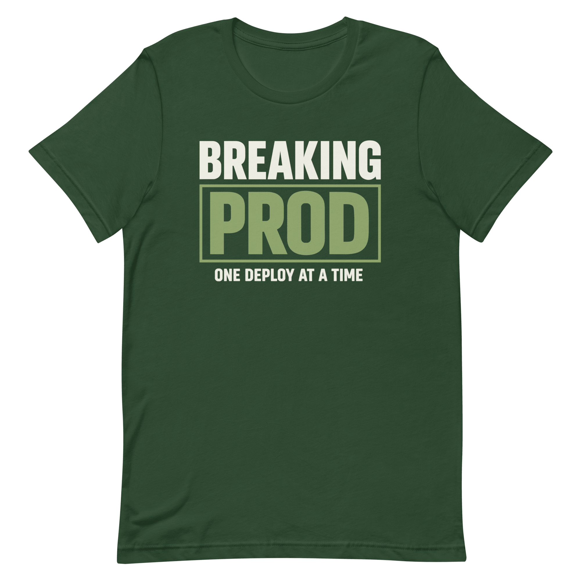 Breaking Prod cartoon deployment devops - Developer T-shirt - techmerch.io