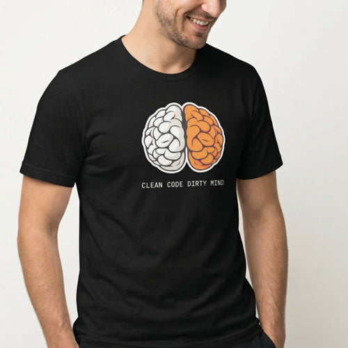 Clean Code Dirty Mind code full - search clean code dirty mind minimalist - Developer T-shirt - techmerch.io