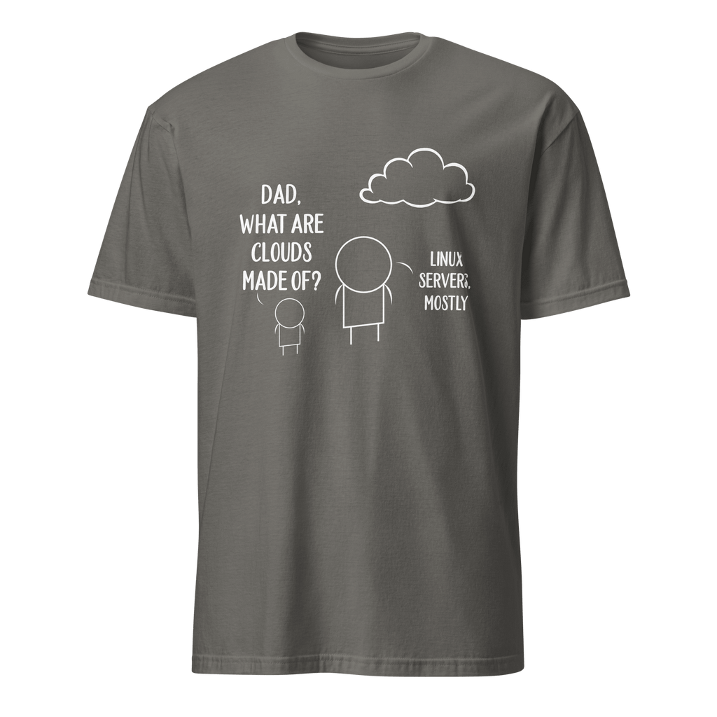 Clouds Made Of Linux cartoon cloud devops - Developer T-shirt - techmerch.io